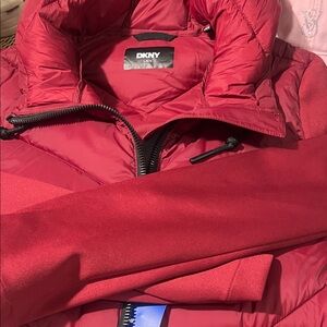 DKNY Crimson Quilted Jacket